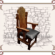 Кресло под старину с кожаным сидением
