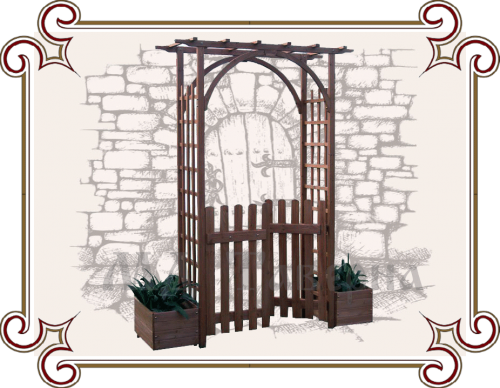 деревянная арка для сада