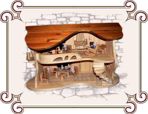 декоративный деревянный домик