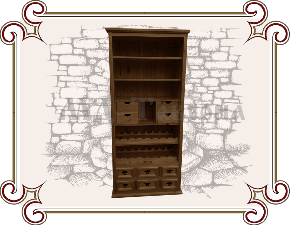 Шкаф для бутылок вина, шкаф для алкоголя, винный шкаф кантри стиль, шкаф в кантри стиле, деревянный шкаф для вина