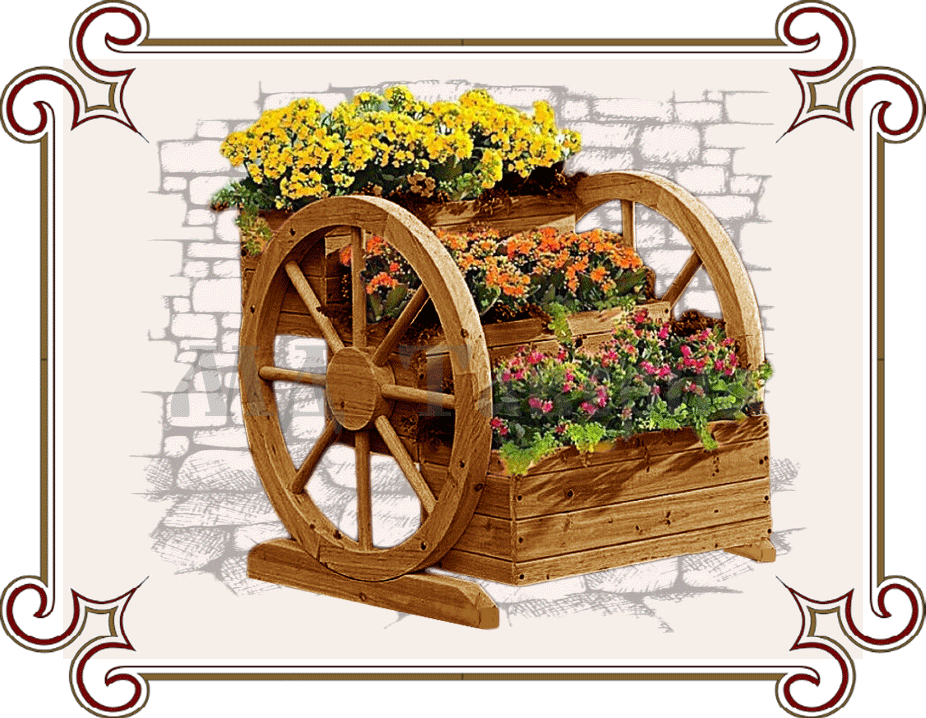 Деревянные цветочницы для сада. Декоративные цветочницы из дерева для сада. Телега цветочница. Цветочница телега деревянная.