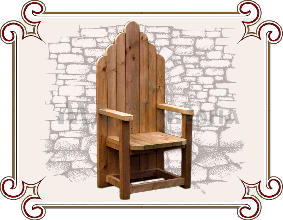Кресло трон из массива
