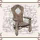 Кресло трон дерево